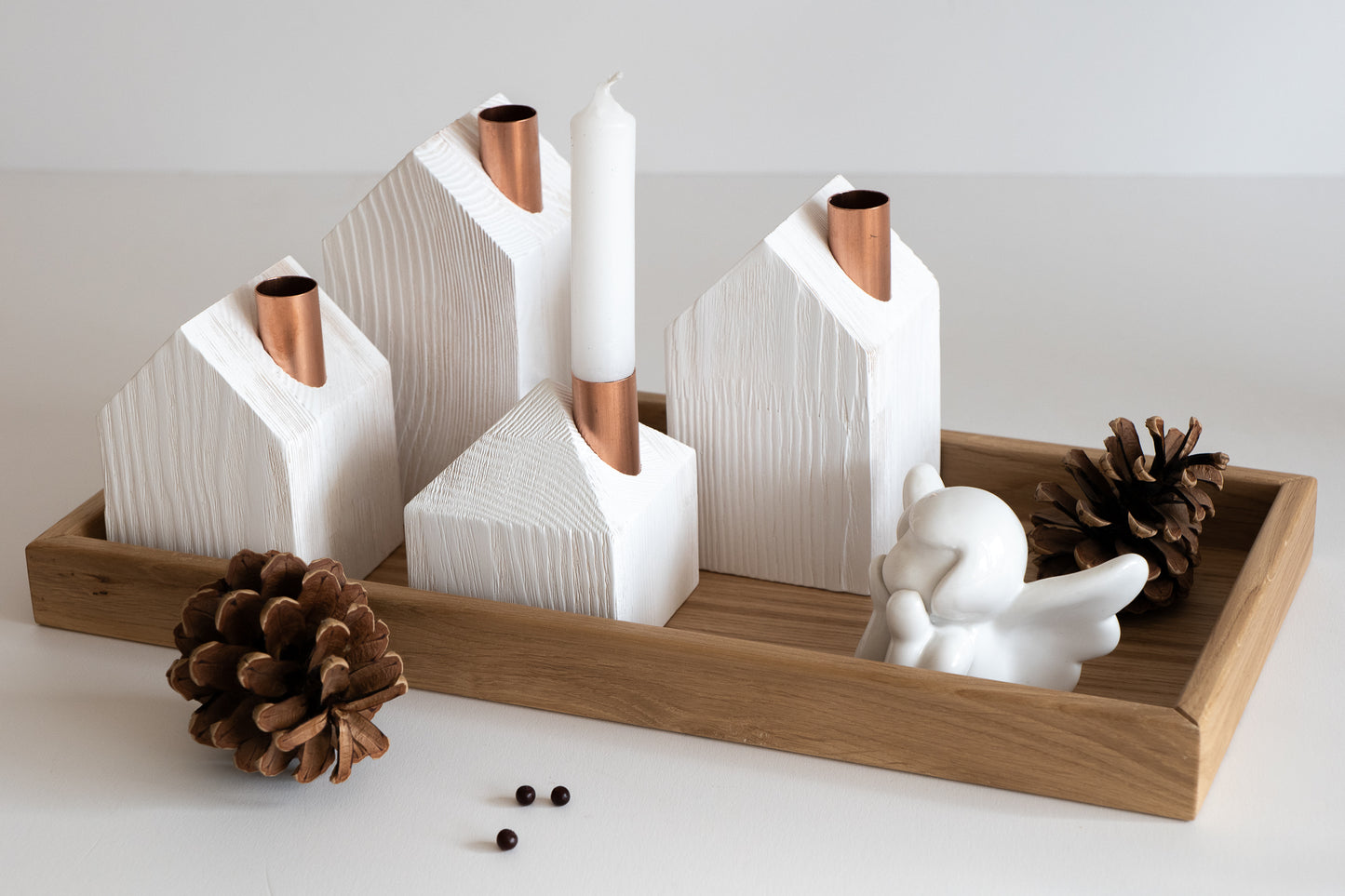 Moderns Advent wreath WHITE CHRISTMAS