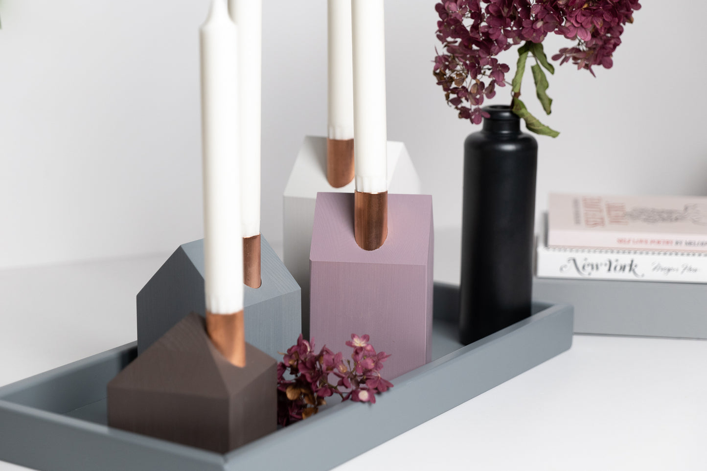 Moderns Advent wreath CHOCOLATE AND PLUM