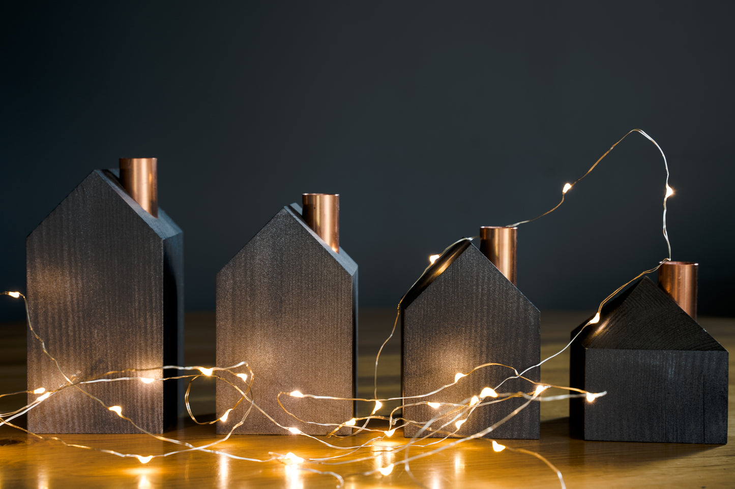 Modern Advent wreath ALL BLACK