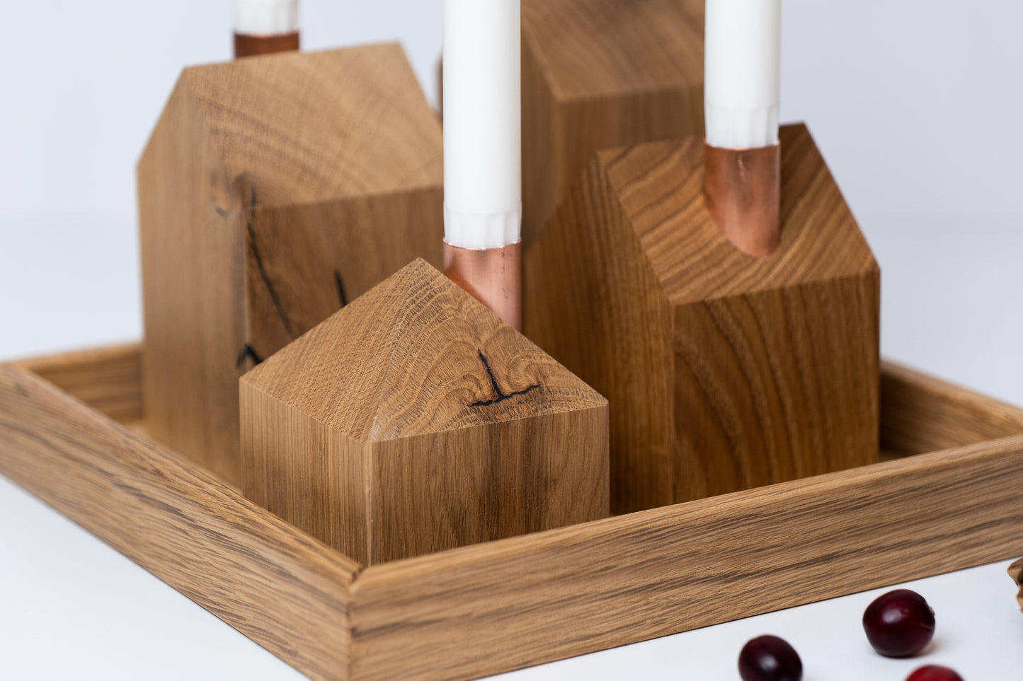 Moderns Advent wreath RUSTIC OAK