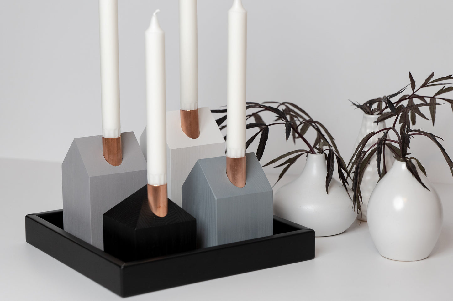 Moderns Advent wreath STONE