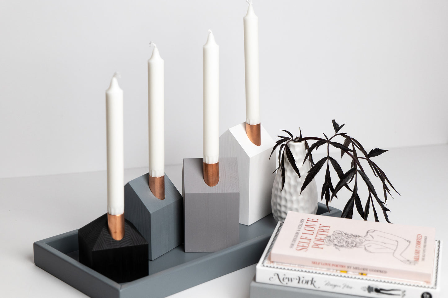 Moderns Advent wreath STONE
