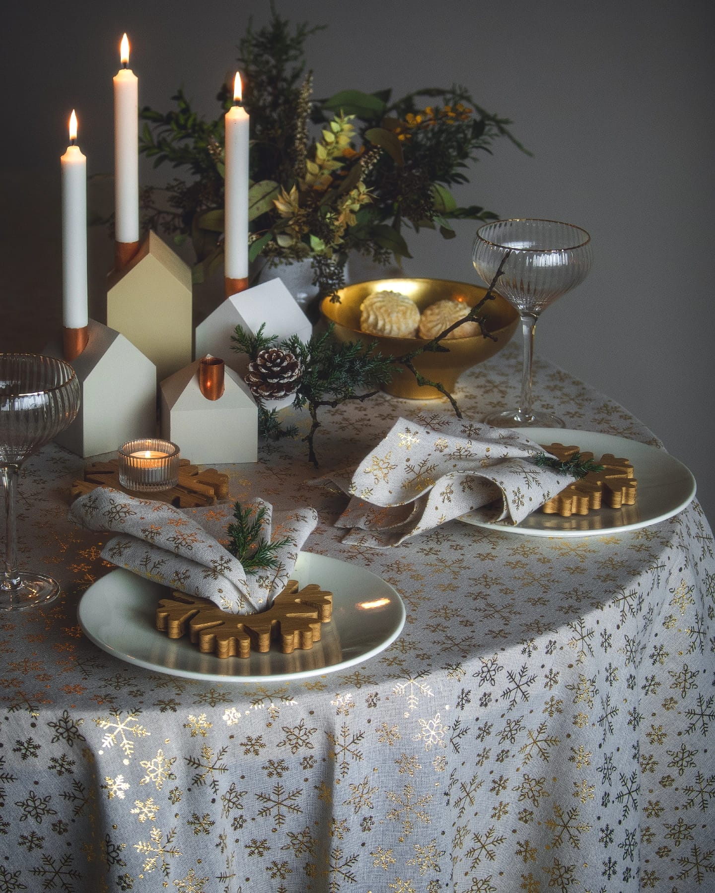 Napkin set SHINING SNOWFLAKES