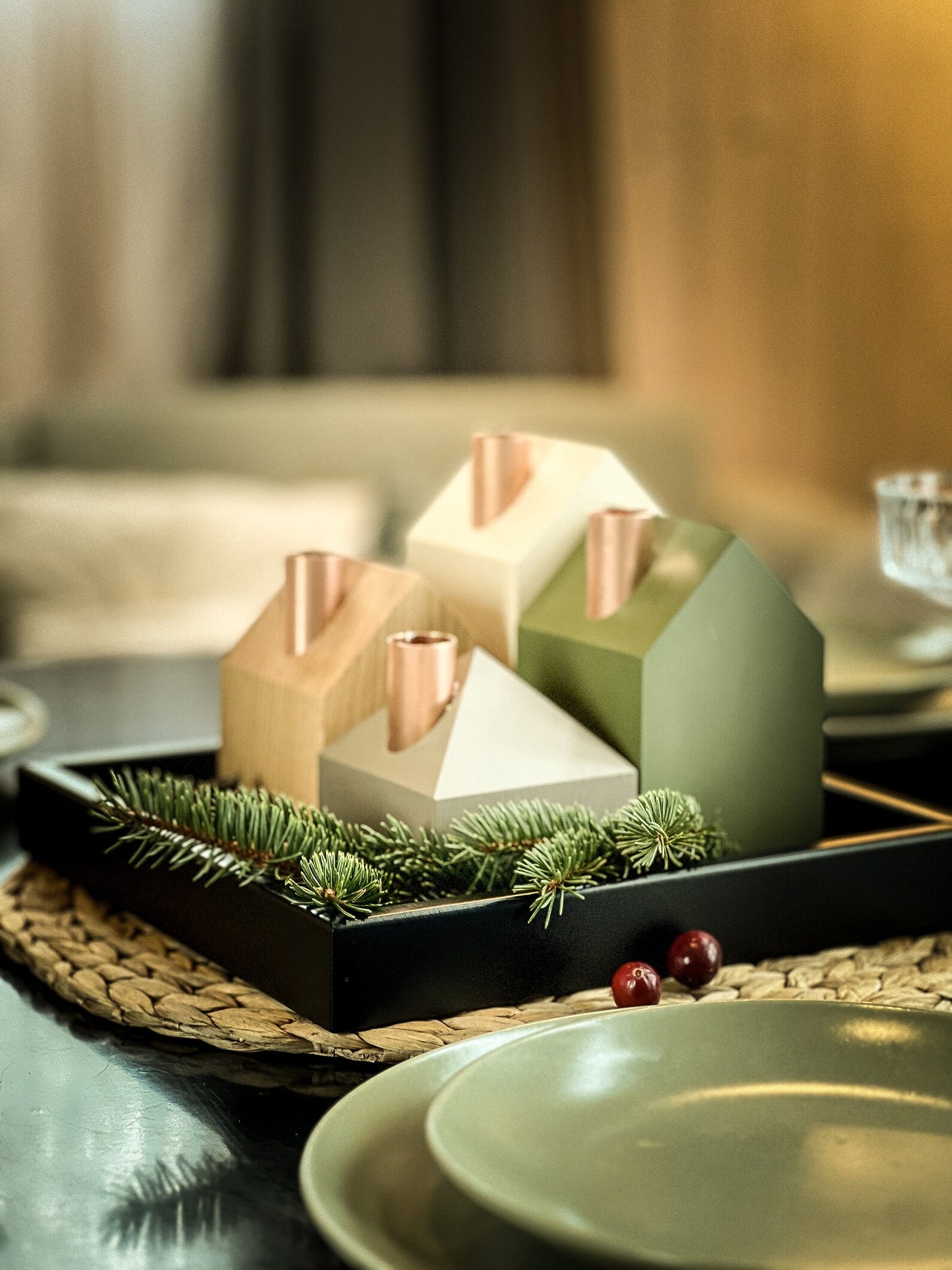 Moderns Advent wreath FOREST
