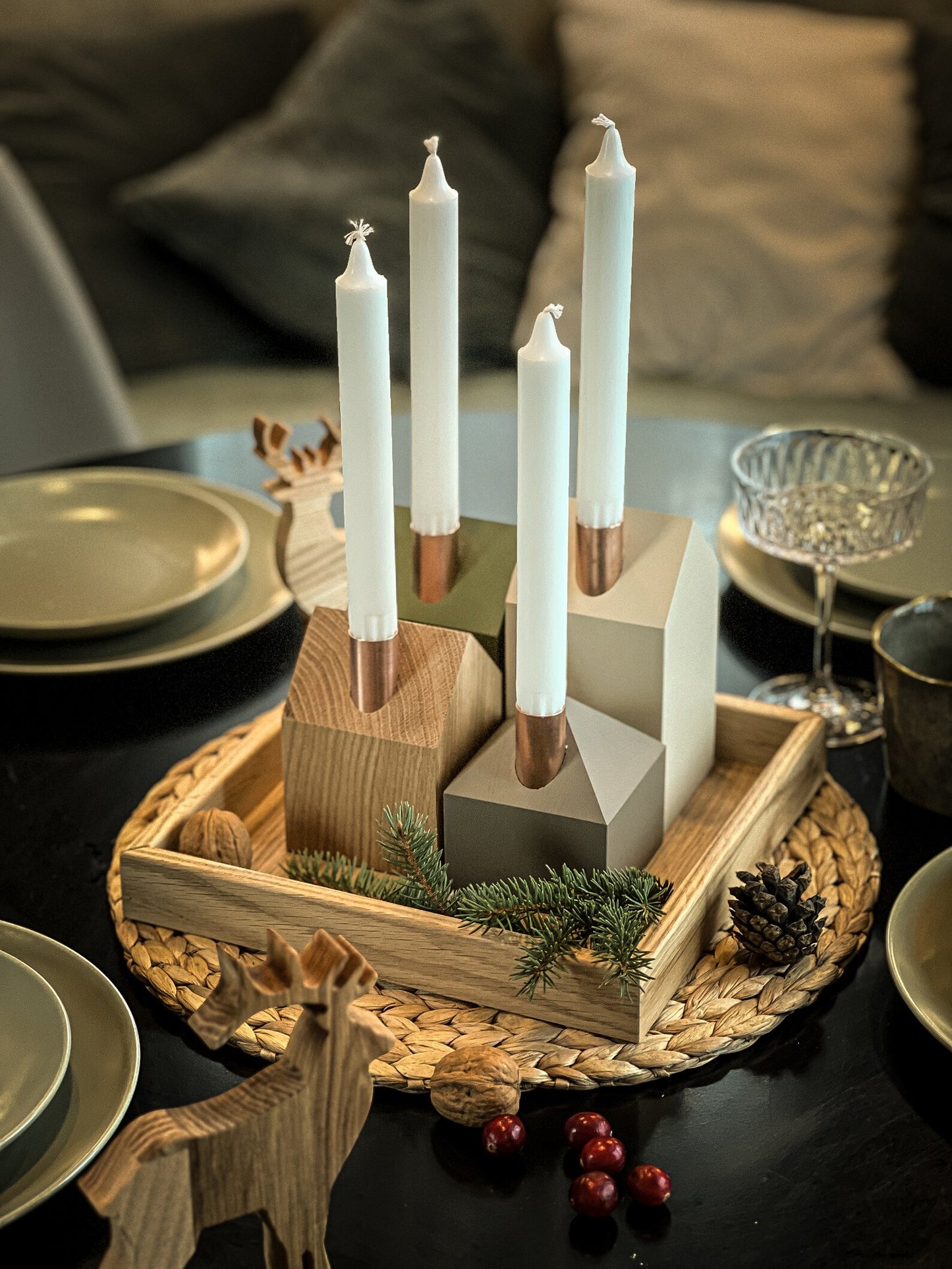 Moderns Advent wreath FOREST
