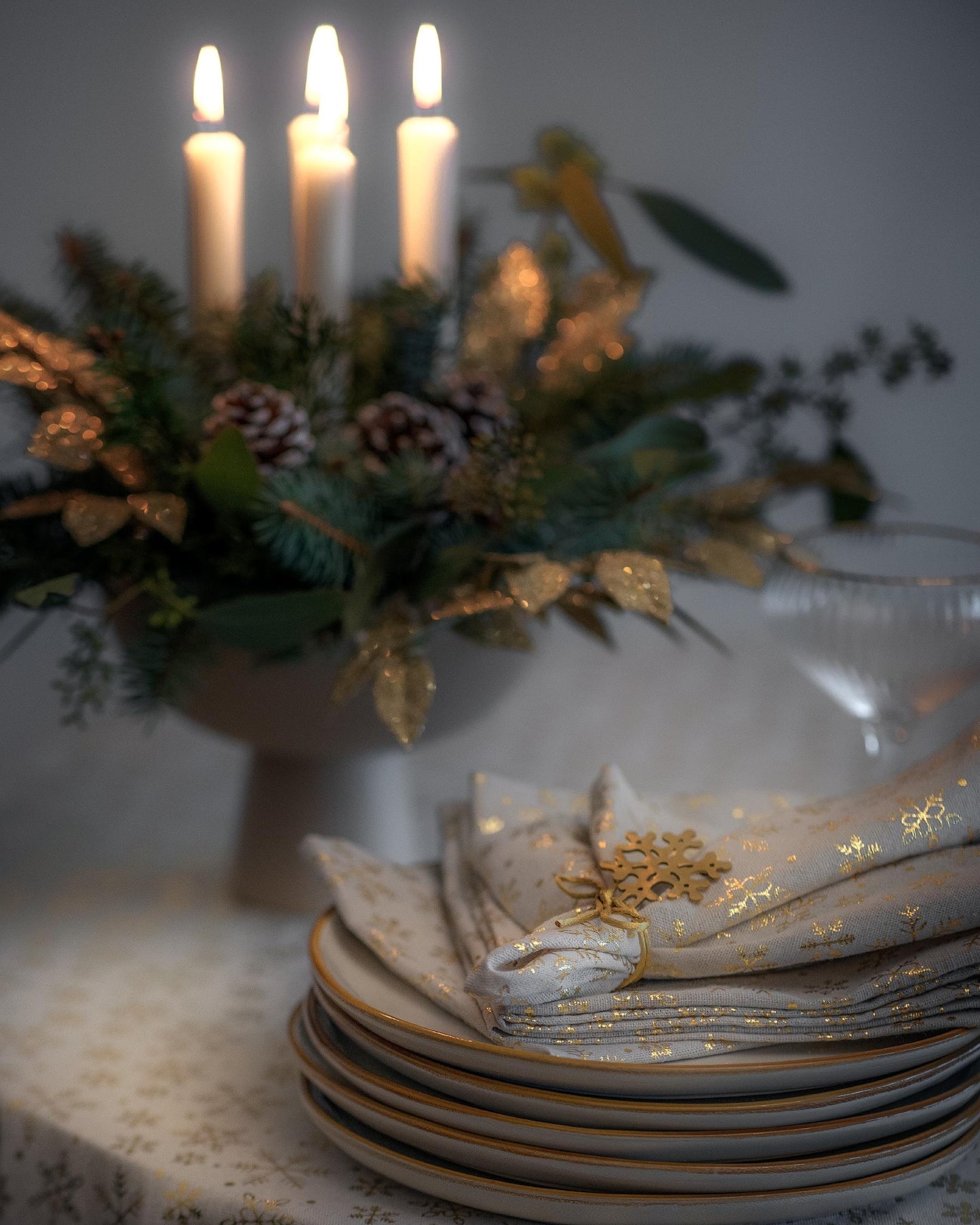 Napkin set SHINING SNOWFLAKES