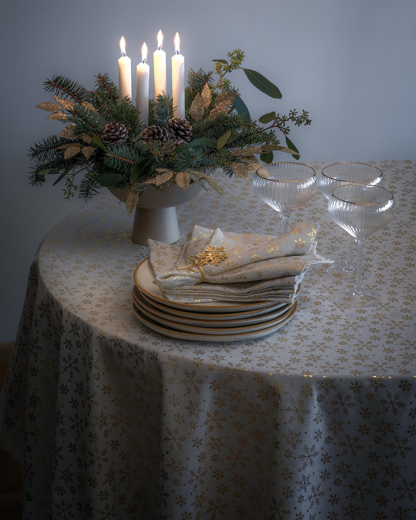 Napkin set SHINING SNOWFLAKES