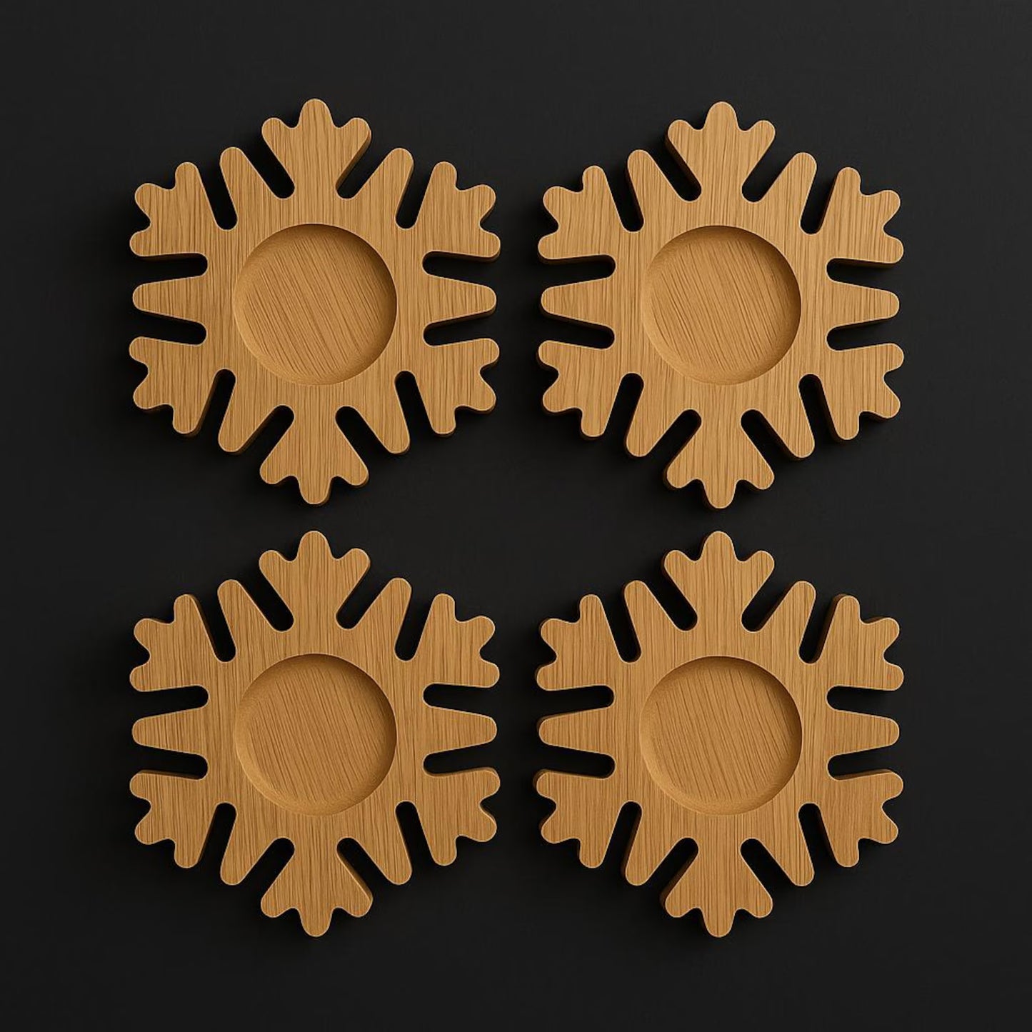 Oak Snowflake Holder Ready Gift Set