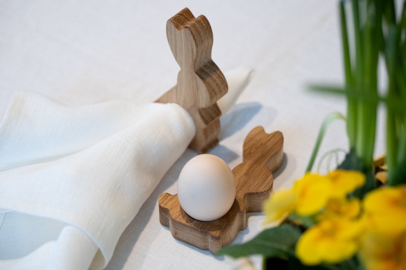 EASTER EGG CUP & NAPKIN RING SET OF 5