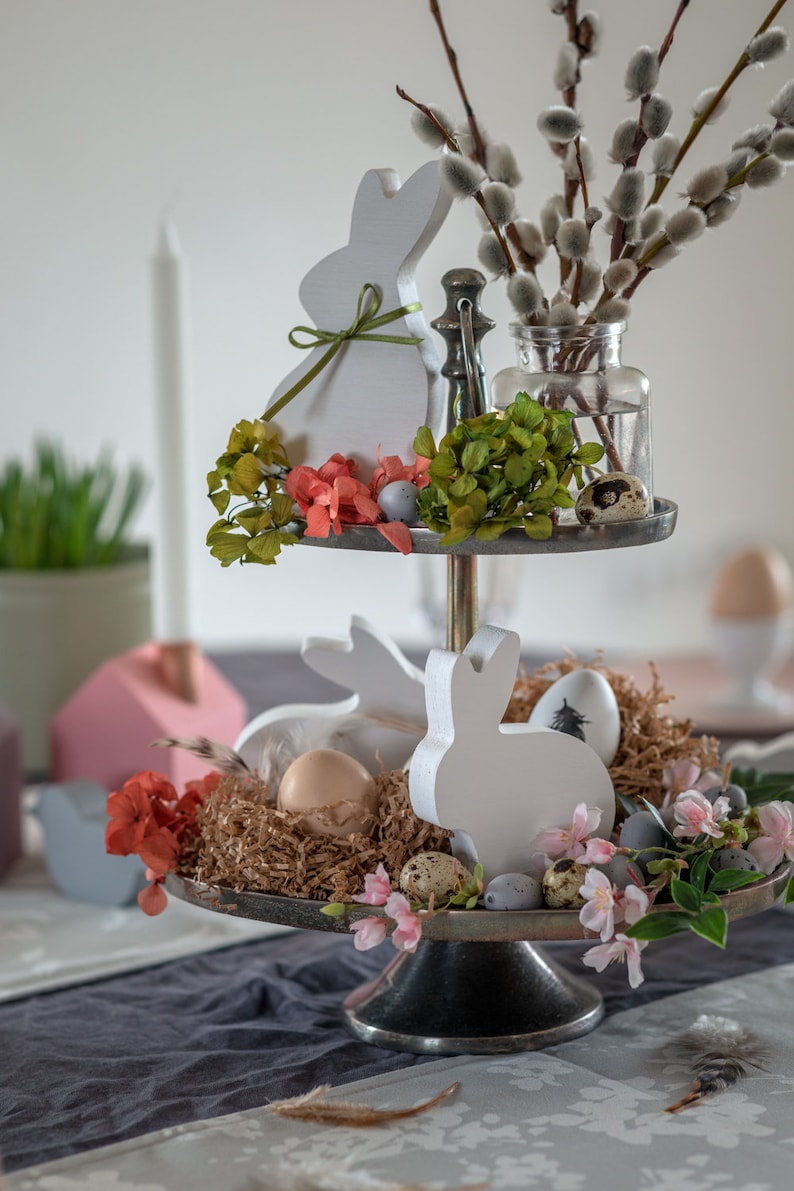 Wooden Bunny Decor Set of 4