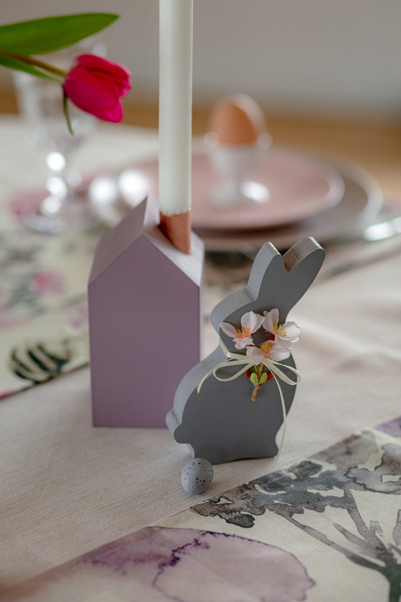 Wooden Bunny Decor Set of 4