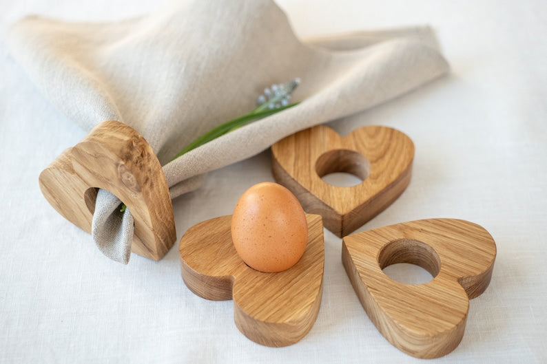 EASTER EGG CUP & NAPKIN RING SET OF 5