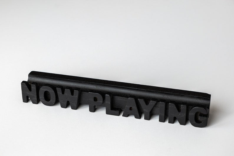 Vinyl record display "Now playing"