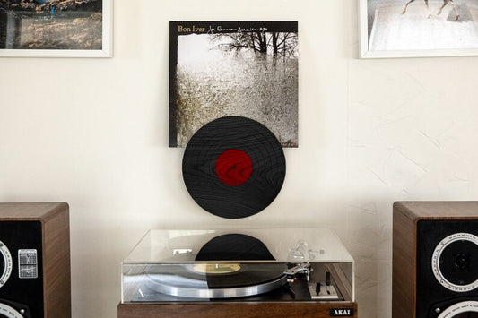 Disk shaped vinyl record display