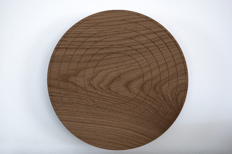 Disk shaped vinyl record display