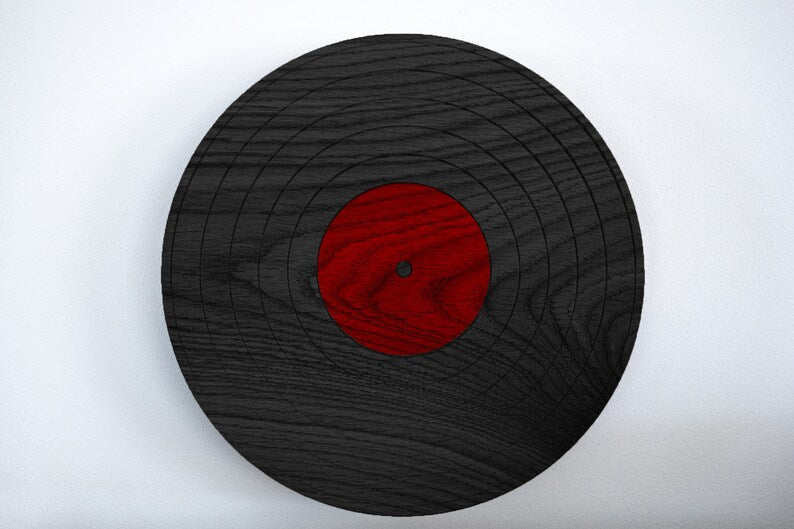 Disk shaped vinyl record display