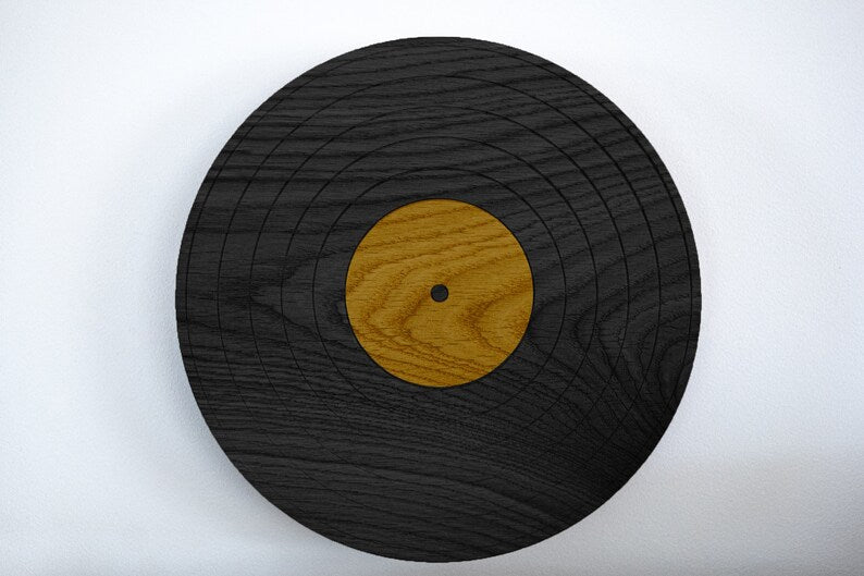 Disk shaped vinyl record display