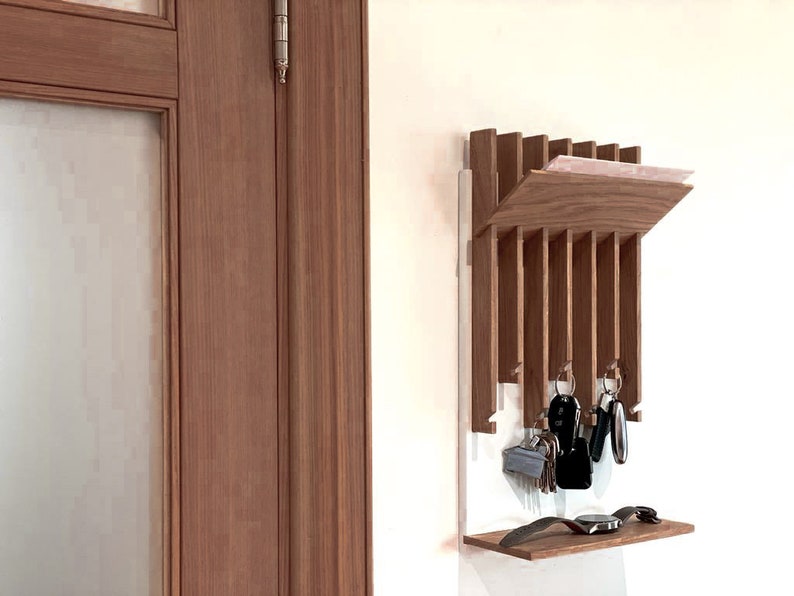 Modern Entryway Key holder with 2 shelves
