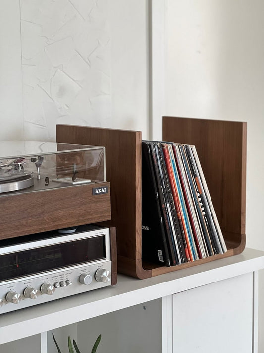 Vinyl record storage rack