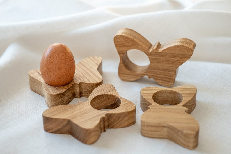 EASTER EGG CUP & NAPKIN RING SET OF 5