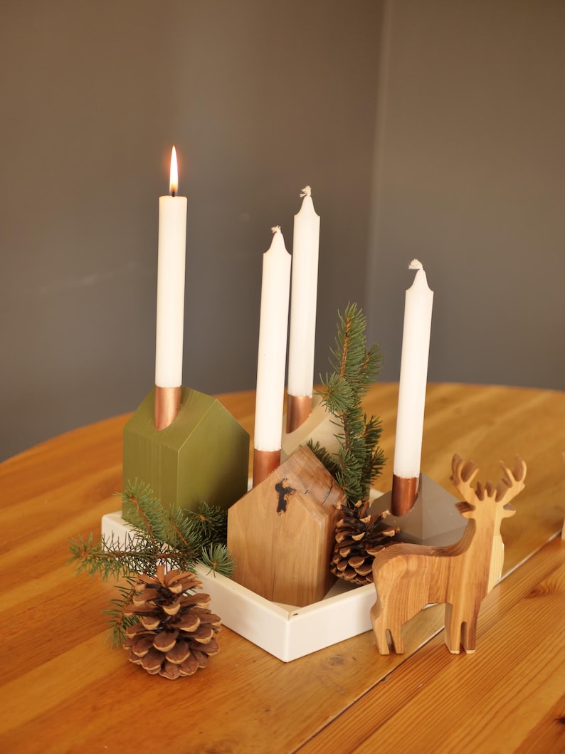 Moderns Advent wreath FOREST