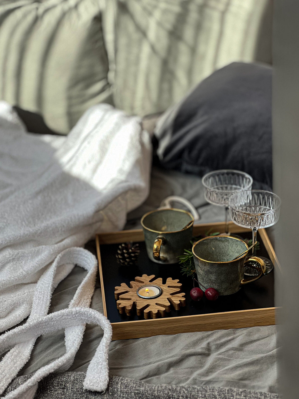 Oak Wood Serving Tray