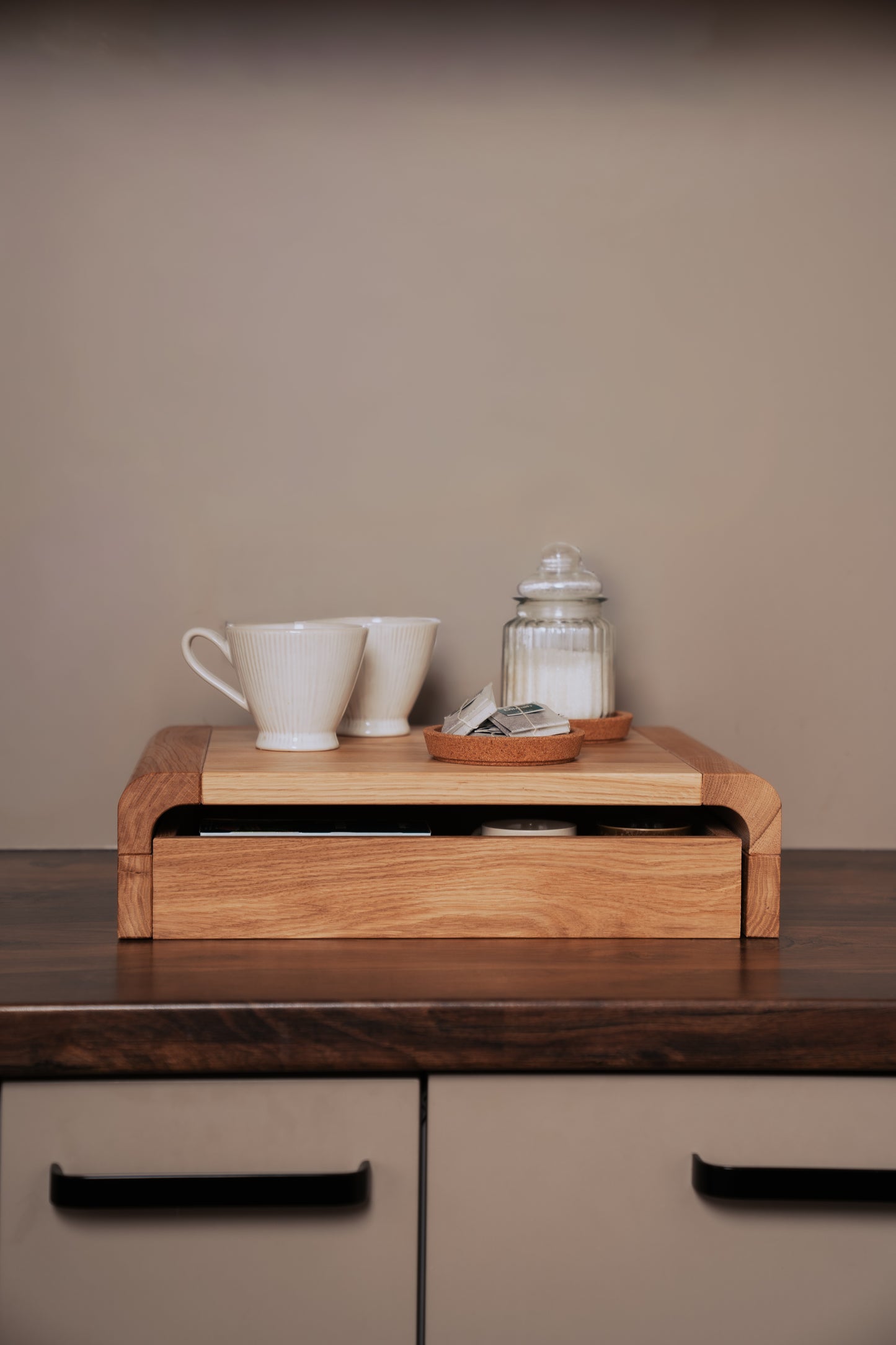 Wide Coffee & Tea Organizer Stand