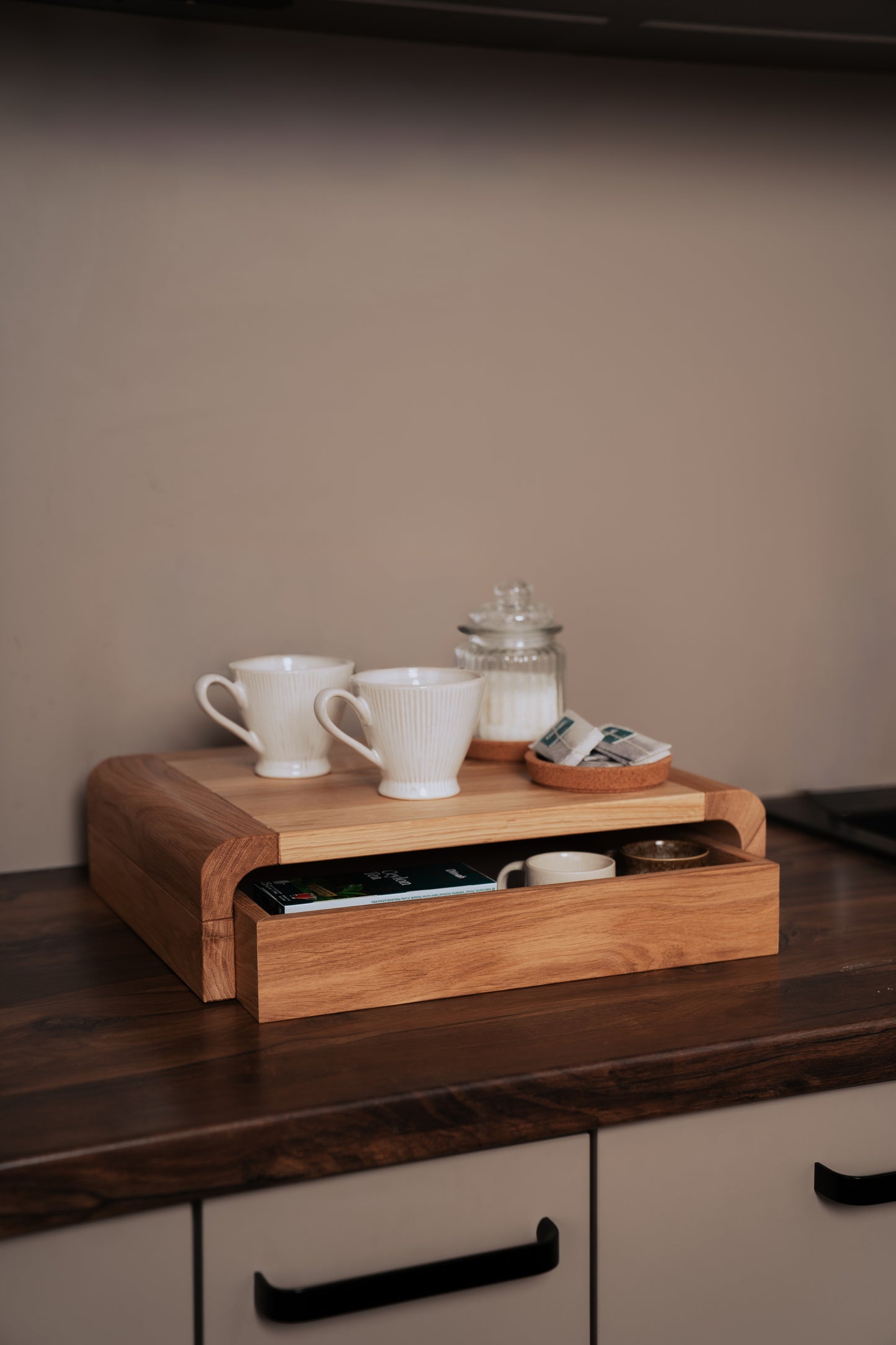 Wide Coffee & Tea Organizer Stand