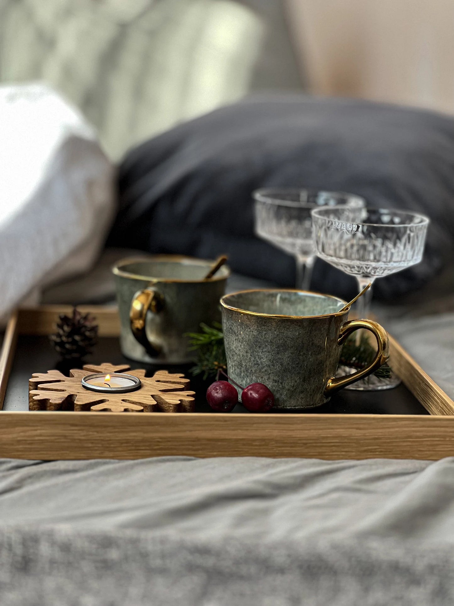 Oak Snowflake Holder Ready Gift Set