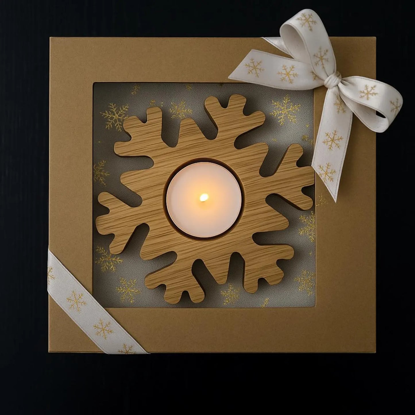 Oak Snowflake Holder Ready Gift Set
