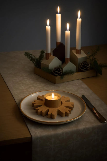 Oak Snowflake Holder Ready Gift Set