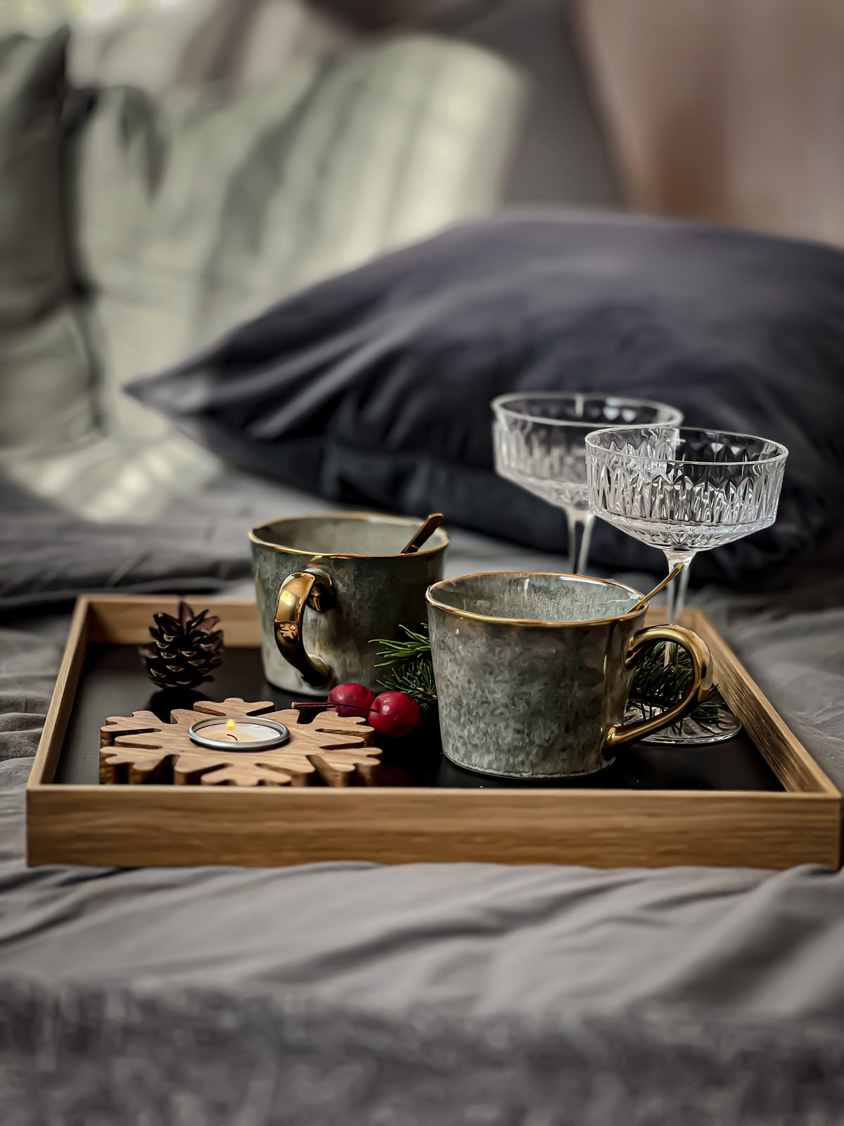 Oak Wood Serving Tray
